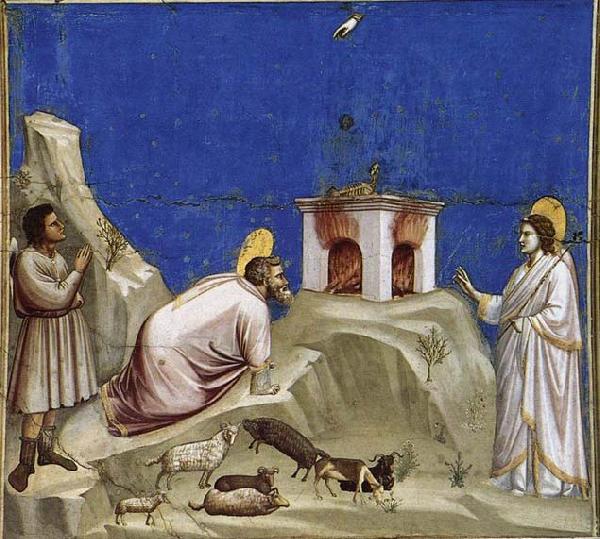 GIOTTO di Bondone Joachim's Sacrificial Offering oil painting image